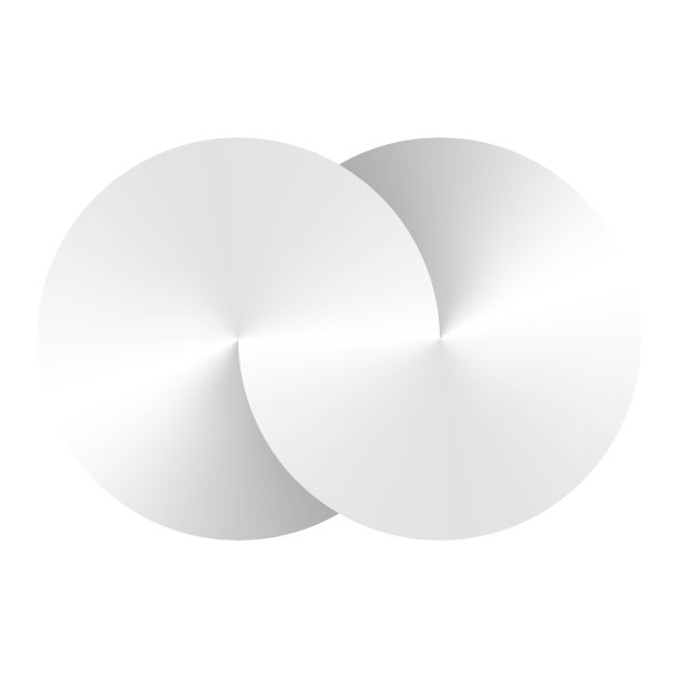 无限交错的圆符号。带有梯度效应的向量符号图片下载