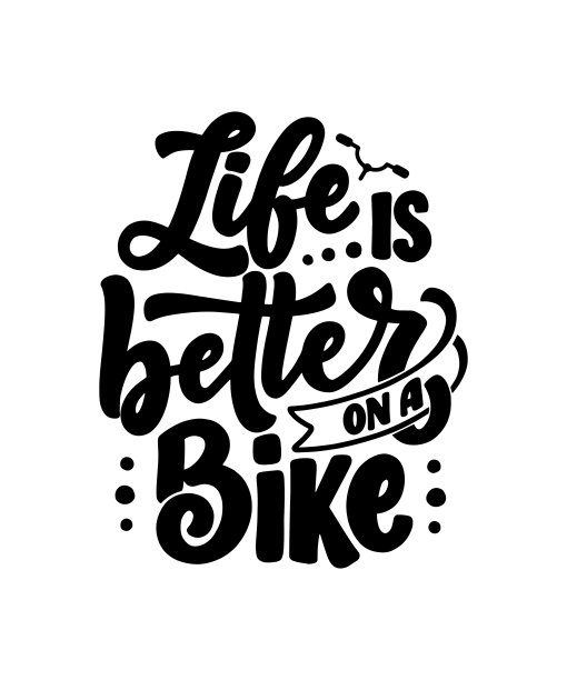 印有自行车标语的海报，印刷和t恤设计。保存自然报价。矢量图图片下载