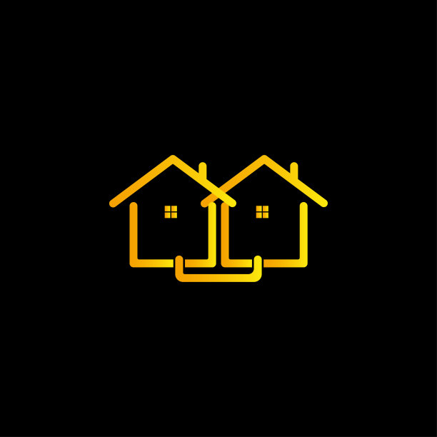 房子连接，家，链接，家链接标志矢量设计图片下载