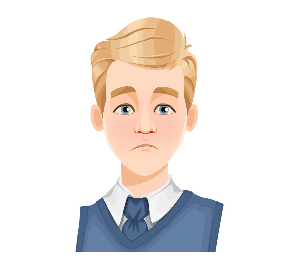 面部表情英俊的金发男子图片下载