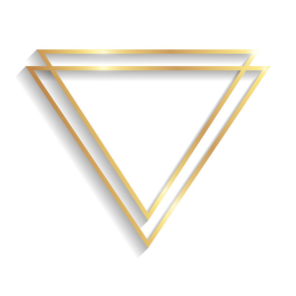 金光闪闪的双三角形框架。图片下载
