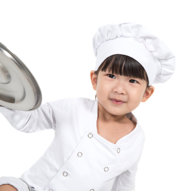 可爱快乐的小宝贝做饭图片下载