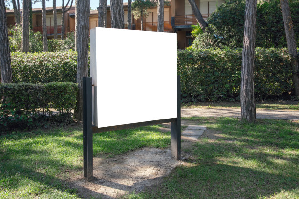 夏季城市公园海报展示样机素材图片