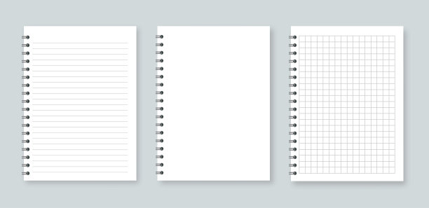 一套矢量插图纸。条纹和方形，在灰色背景图片下载