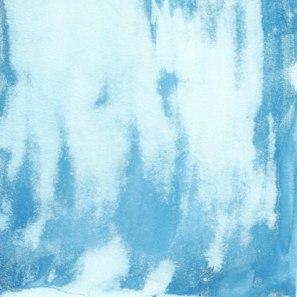 水彩手绘自然蓝色背景与白色涂抹像水或天空纹理设计元素和时尚的氛围图片下载
