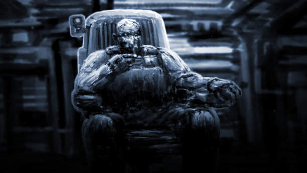 宇宙飞船的船长坐在控制椅上抽烟，吹着烟。图片下载