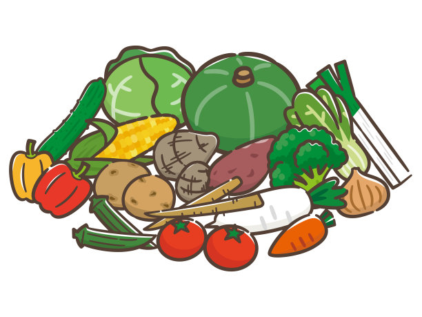 蔬菜孤立在白色背景上的插图图片下载