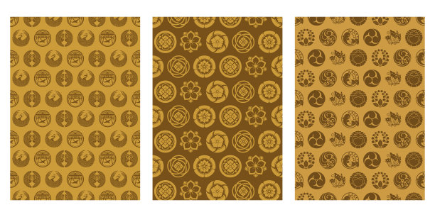 采购产品日本金冠鸟，鱼，蝴蝶，叶，花抽象矢量背景集合图片下载