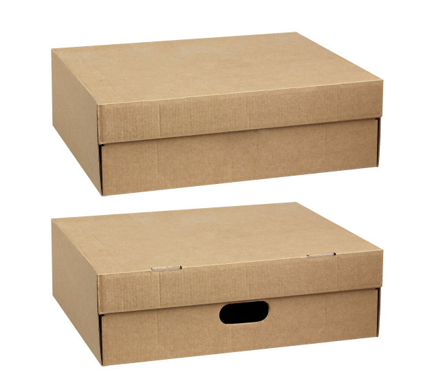 一个纸板箱孤立在白色上图片下载