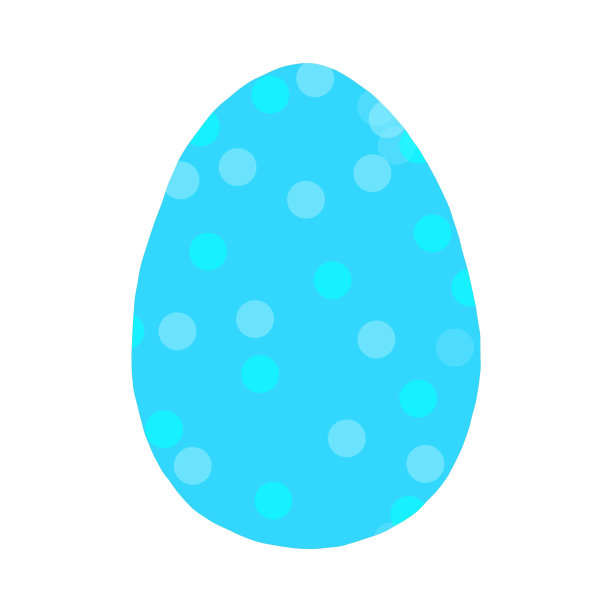 手绘复活节彩蛋孤立在白色背景。点和线的模式。你好,春天。设计元素图片下载