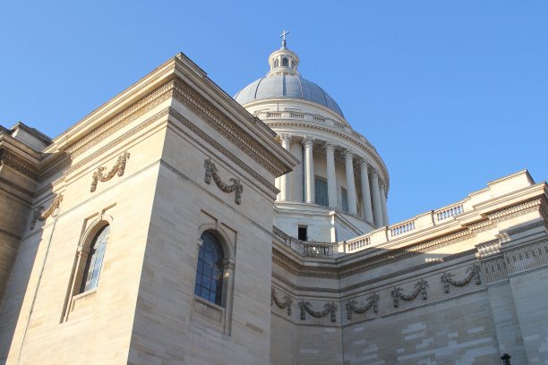 历史上的万神殿在四区拉丁区在巴黎，法国图片下载