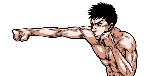 光头商人打出了一记直拳图片下载