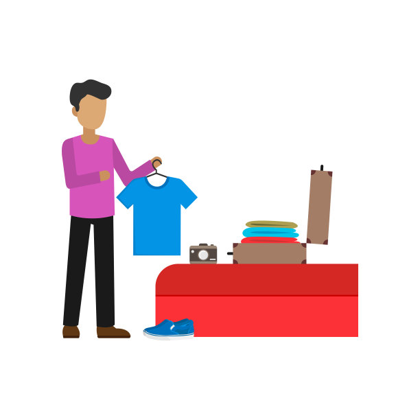 矢量设计的人准备度假旅行图片下载