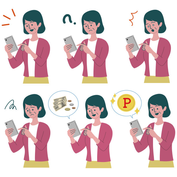 中年女性的智能手机手势图片下载
