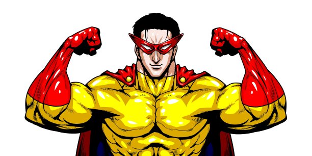 带着面具和斗篷的正义英雄素材图片