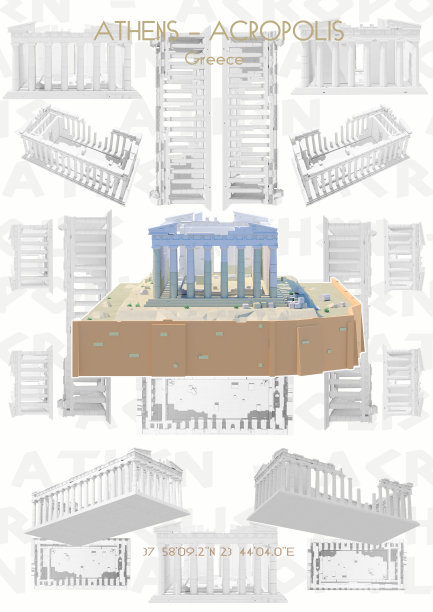 著名建筑VIII -卫城图案海报图片下载