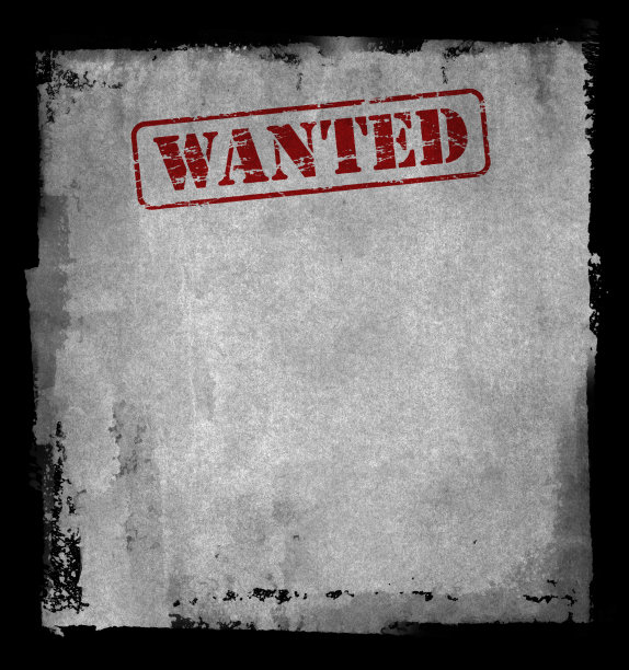 在肮脏的油漆纹理背景上想要的标志图片下载