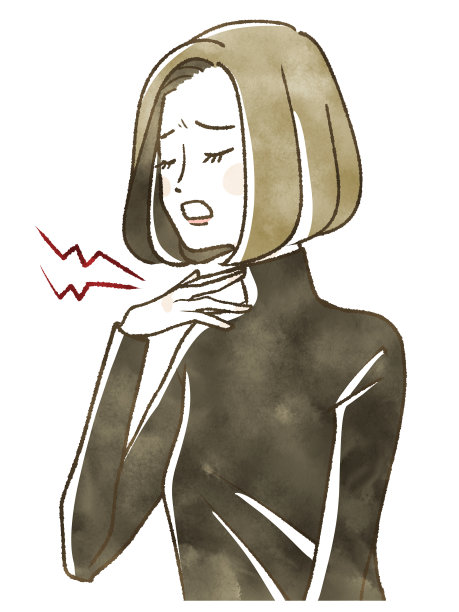 喉咙痛的女人图片下载