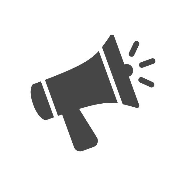 扁平风格的喇叭图标，隔离在白色背景上，矢量插画图片下载