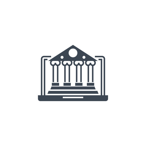 互联网银行相关的矢量字形图标。图片下载