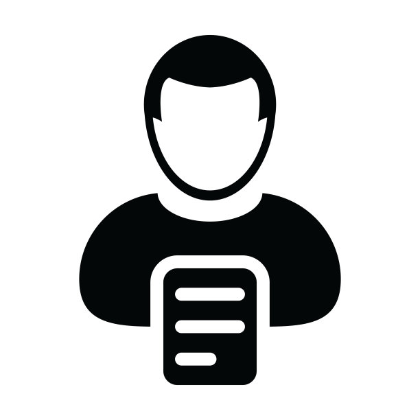 内容图标向量男性个人资料头像与文件符号为企业在一个字形象形图图片下载