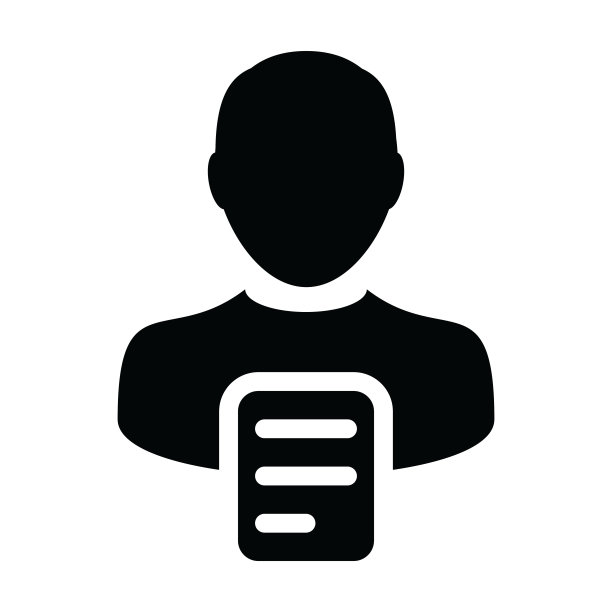 描述图标向量男性个人资料头像与文件符号为企业在一个字形象形图图片下载