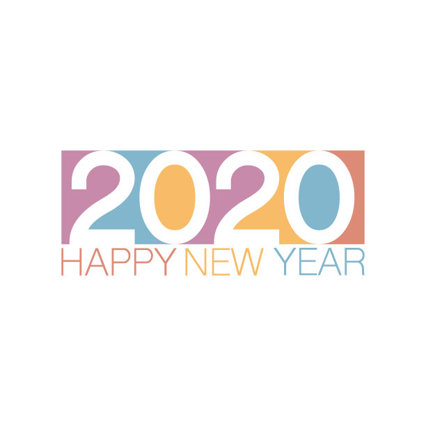 快乐2020年新年insta彩色横幅纸风格为您的季节性假日传单，问候和邀请，圣诞主题的祝贺和卡片图片下载