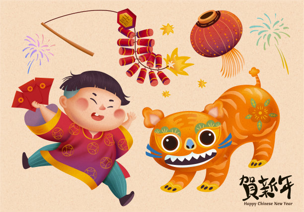 农历新年集锦素材图片