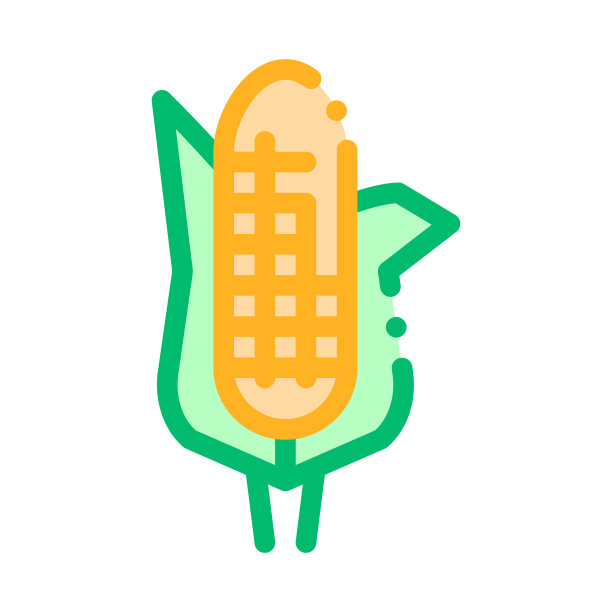 健康食品玉米矢量图标图片下载