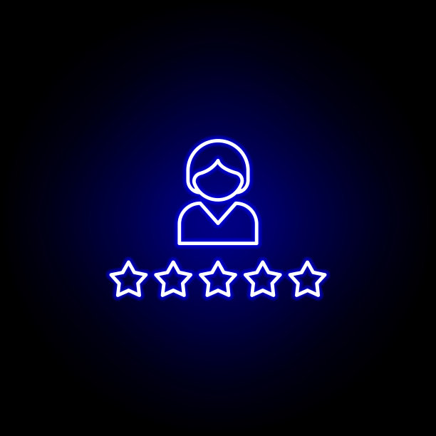 费率友谊女孩轮廓蓝色霓虹图标。元素友谊线图标。符号、符号和矢量可以用于web、logo、手机应用、UI、UX图片下载