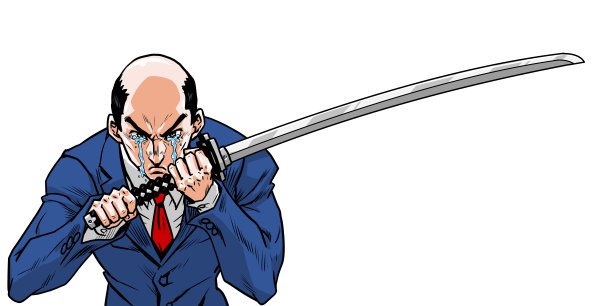 像西装革履的武士一样酷的商人图片下载