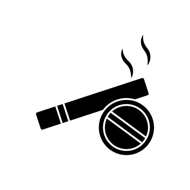 香烟没有健康图标。简单的饮食图标的用户界面和用户体验，网站或移动应用程序图片下载