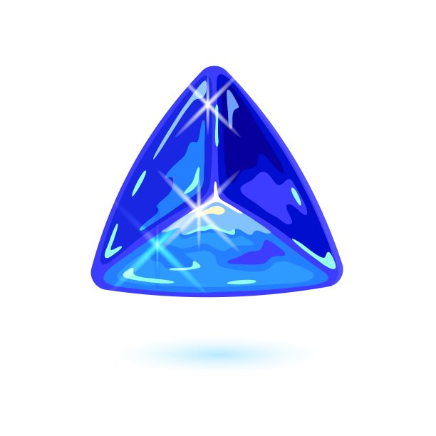 闪闪发光的天然三角形坦桑石。蓝色宝石的标本图片下载