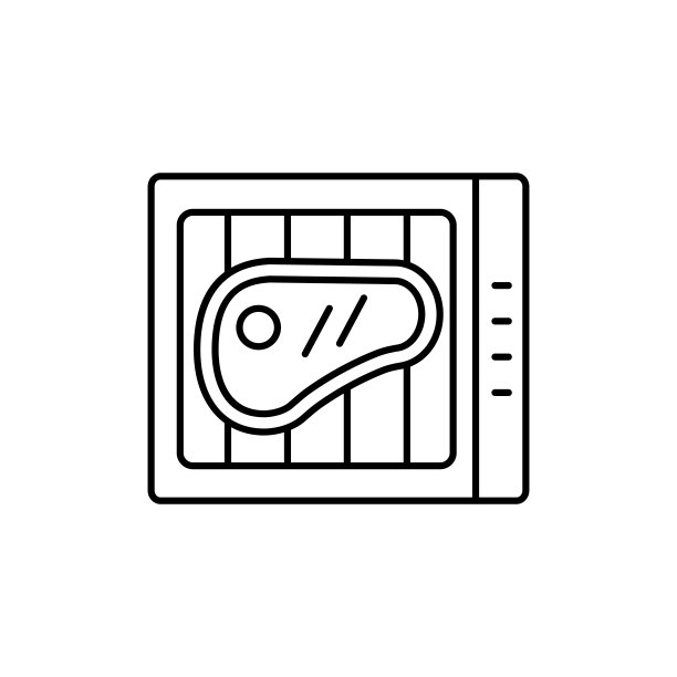 烤肉架图标。用于UI和UX、网站或移动应用的简单线条轮廓烹饪矢量图标图片下载