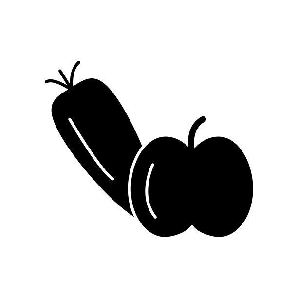 胡萝卜苹果图标。简单的饮食图标的用户界面和用户体验，网站或移动应用程序图片下载