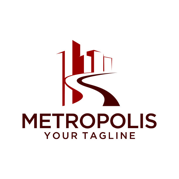 道路上的城市矢量图片下载