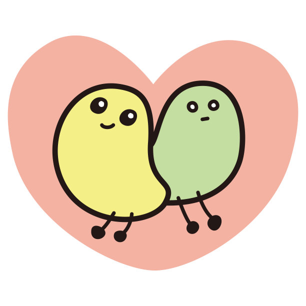 豆子形状的可爱人物图片下载