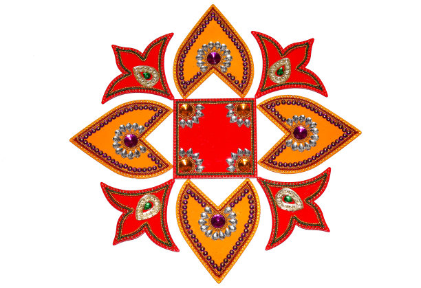 排灯节设计孤立在白色背景上图片下载