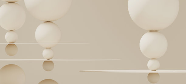 抽象的背景为最小的展示。白色背景上的球和圆形平面。3 d渲染。图片下载