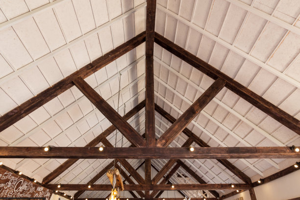 工业屋顶，工业建筑屋顶结构。工业屋面结构。图片下载