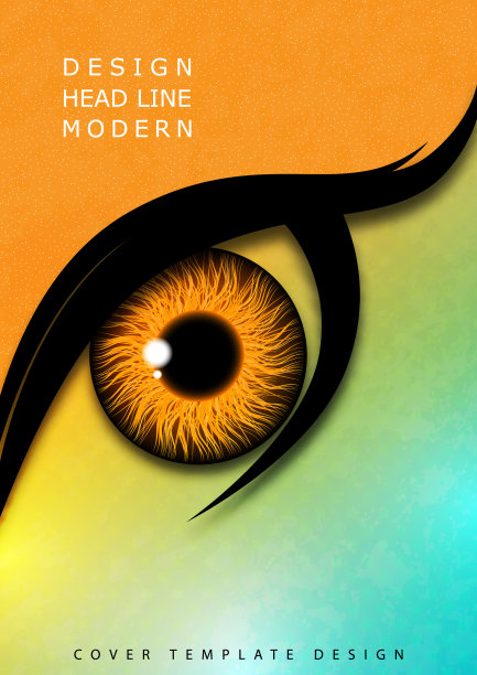 创意神秘的眼睛，流动的风格，渐变的背景，纹理。海报,横幅,传单。图片下载