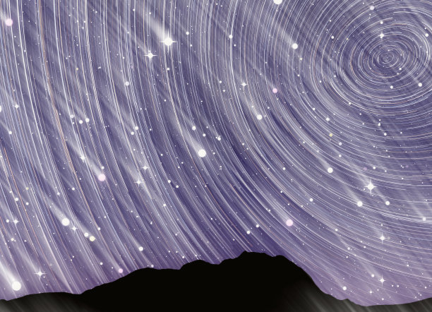 美丽的星星在夜晚留下的痕迹图片下载