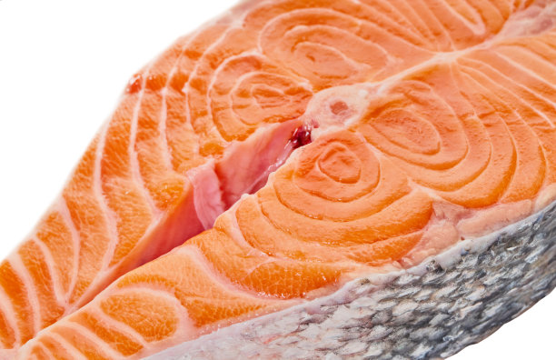鲑鱼牛排特写镜头图片下载