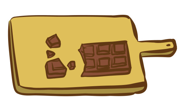 情人节手工巧克力材料系列，切板上的巧克力图片下载