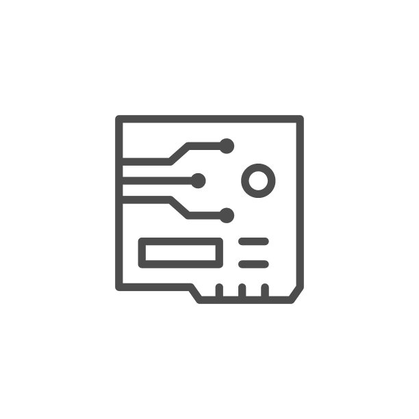 电路板线条轮廓图标图片下载