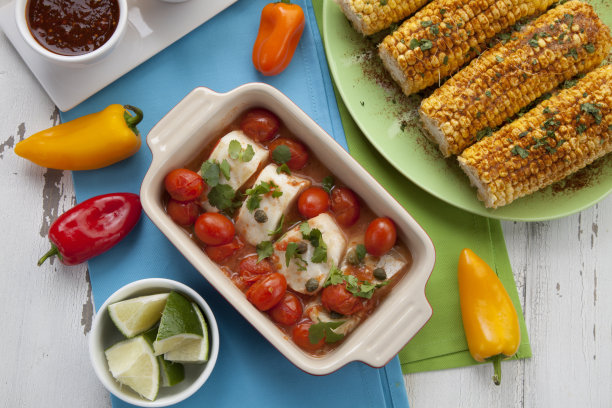 番茄烤鳕鱼图片下载