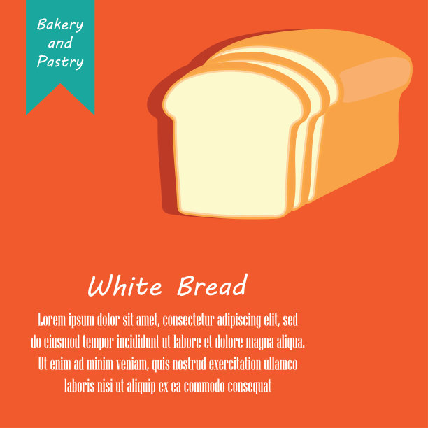 白面包，法国和丹麦糕点横幅。矢量图图片下载