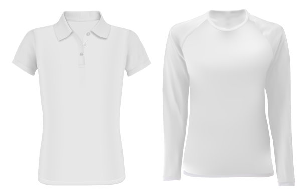 马球衫模型。男士长袖服装空白图片下载