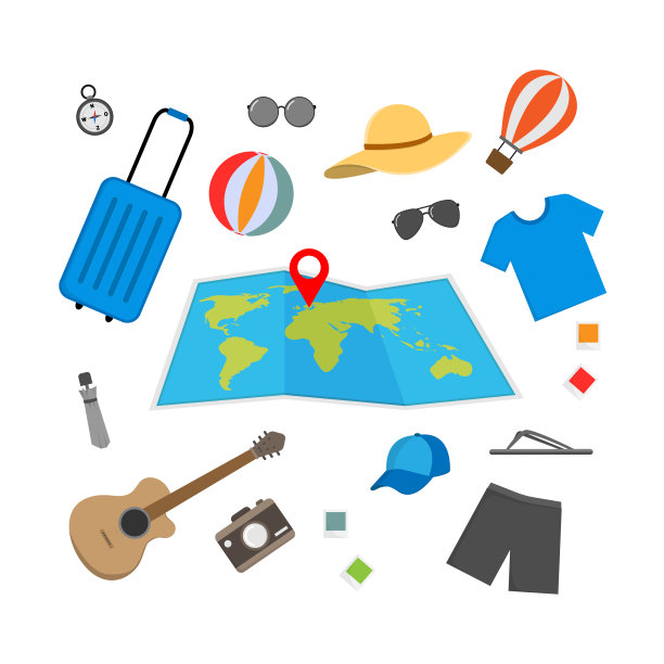 平面设计旅行准备图片下载