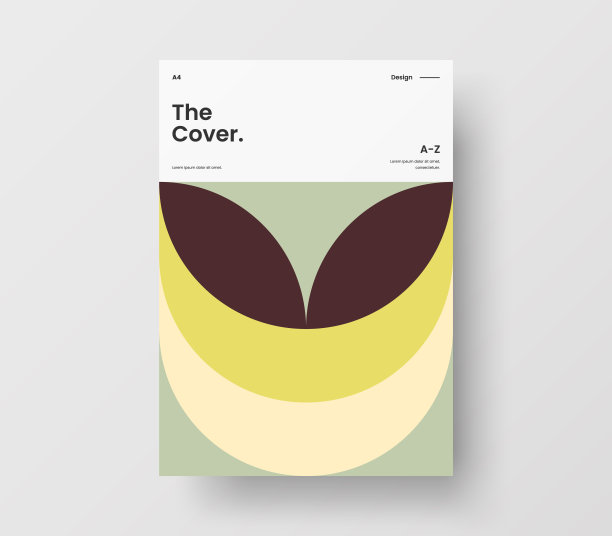 惊人的业务表示向量A4垂直方向的首页模拟。现代企业报表封面抽象几何插图设计布局。公司身份手册模板。图片下载